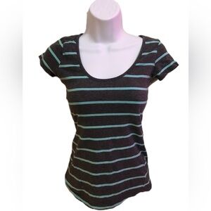 Garage Gray Fitted Cut Out T-Shirt